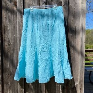 C.M.C. Caribbean Blue Gauze MIDI Skirt Vintage: L/XL